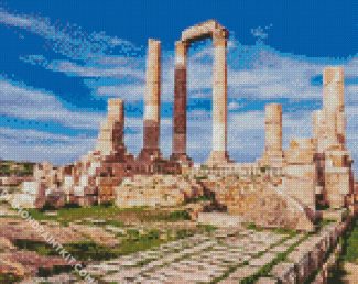 Temple In Amman Jordan diamond painting