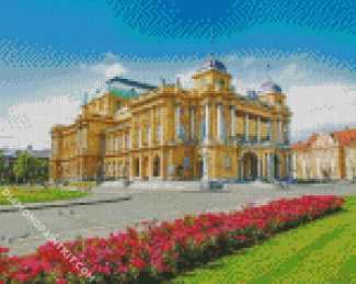 Zagreb National Theatre Croatia diamond painting