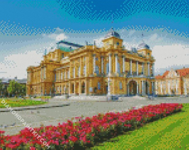 Zagreb National Theatre Croatia diamond painting