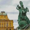 Zagreb Statue diamond painting