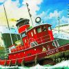 Harbour Tugboat Ship diamond painting