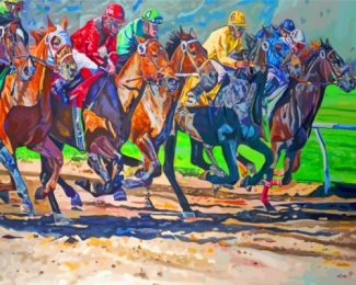 Horses Racing Diamond painiting