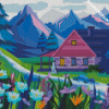 House In The Mountains diamond painting