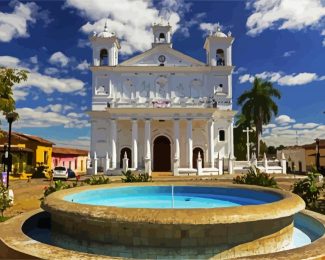 Iglesia Santa Lucia Suchitoto El salvador diamond painting