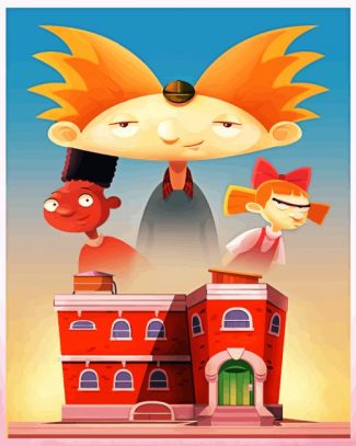 Illustration Hey Arnold diamond painting