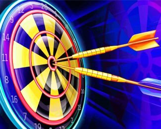 Illustration Dart Game diamond painting