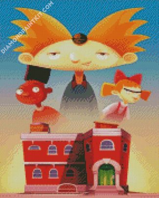 Illustration Hey Arnold diamond painting