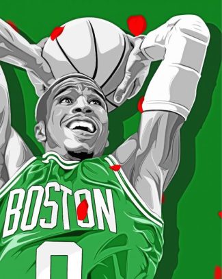 Illustration Jayson Tatum diamond painting