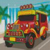 Illustration Jeepney diamond painting