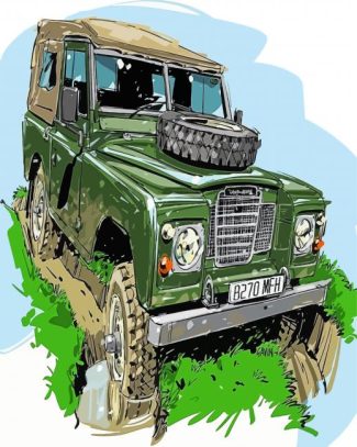 Illustration Land Rover diamond painting