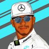 Illustration Lewis Hamilton diamond painting