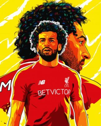 Illustration Mohamed Salah diamond painting