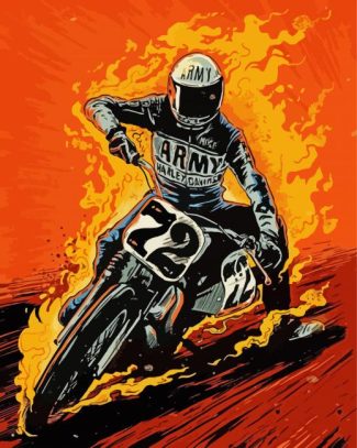 Illustration Motocross Racing diamond painting