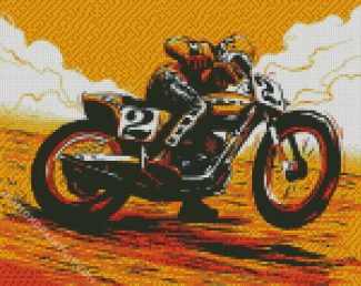 Illustration Motorcycle Race diamond painting