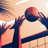 Illustration Volleyball diamond painting