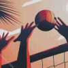 Illustration Volleyball diamond painting