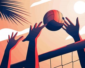 Illustration Volleyball diamond painting