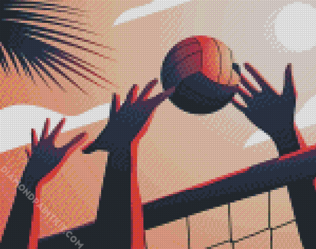 Illustration Volleyball diamond painting