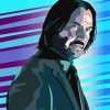 Illustration Keanu Reeves diamond painting