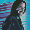 Illustration Keanu Reeves diamond painting