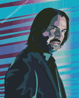 Illustration Keanu Reeves diamond painting