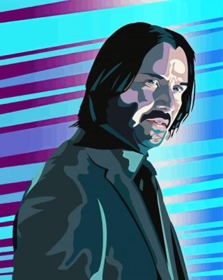 Illustration Keanu Reeves diamond painting