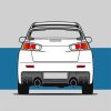 Mitsubishi Lancer White Car diamond painting