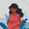 Illustration Pregnant Girl diamond painting