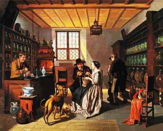 Interior Of Pharmacy Art diamond painting