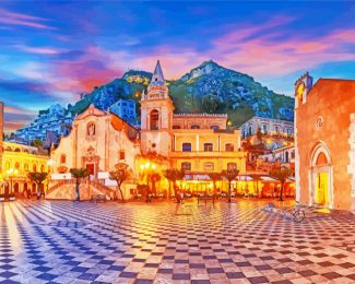 Italy Sicily Taormina diamond painting