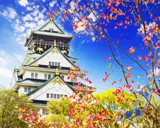 Japan Osaka Castle diamond painting