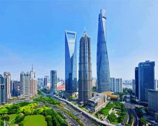 Jin Mao Tower Shanghai diamond painting