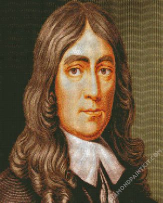 John Milton Portrait diamond painting