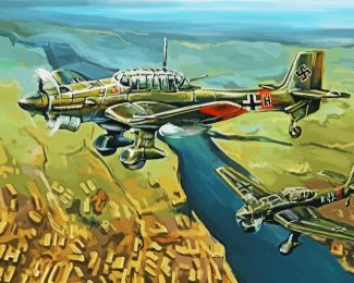 Junkers Stuka Airplane diamond painting