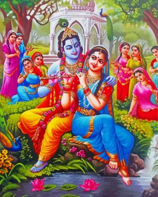 Krishna With Radha diamond painting