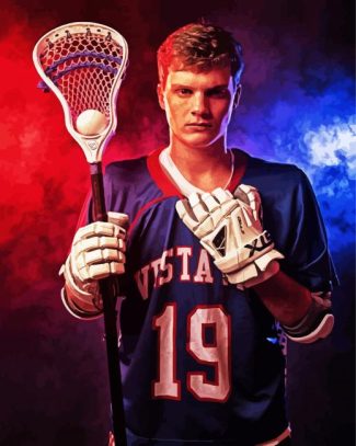 Lacrosse Player Art diamond painting