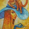 Lady Cat Art diamond painting