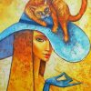 Lady Cat Art diamond painting