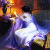 Lady Reading Letter diamond painting