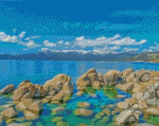 Lake tahoe diamond painting