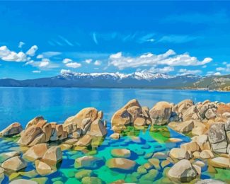 Lake tahoe diamond painting