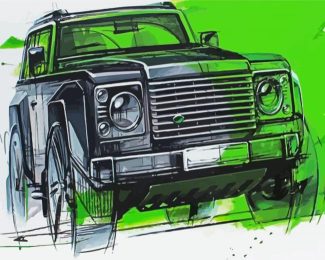 Land Rover Car Art diamond painting