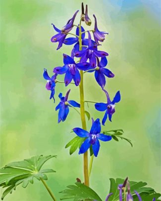 Larkspur Flowering Plant diamond painting