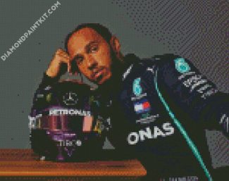 Lewis Hamilton Race Car Driver diamond painting