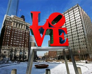 Love Sculpture Philadelphia diamond painting