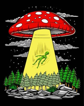 Magic Toadstool Alien diamond painting