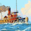 Marine Tugboat Ship diamond painting