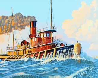 Marine Tugboat Ship diamond painting