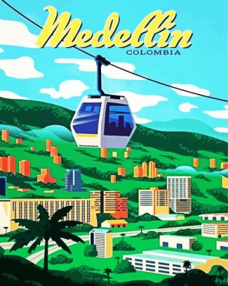 Medellin Colombia Poster diamond painting