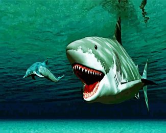 Megalodon Shark diamond painting